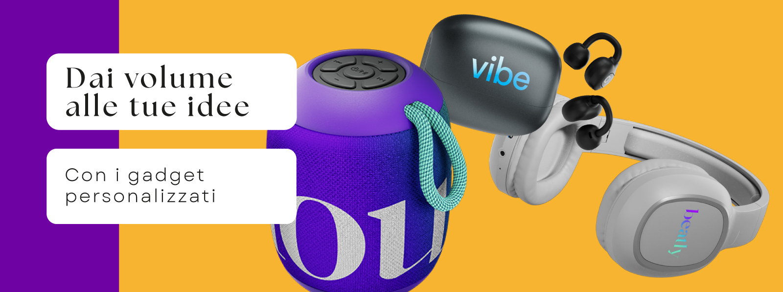 Dai volume alle tue idee con i gadget audio personalizzati